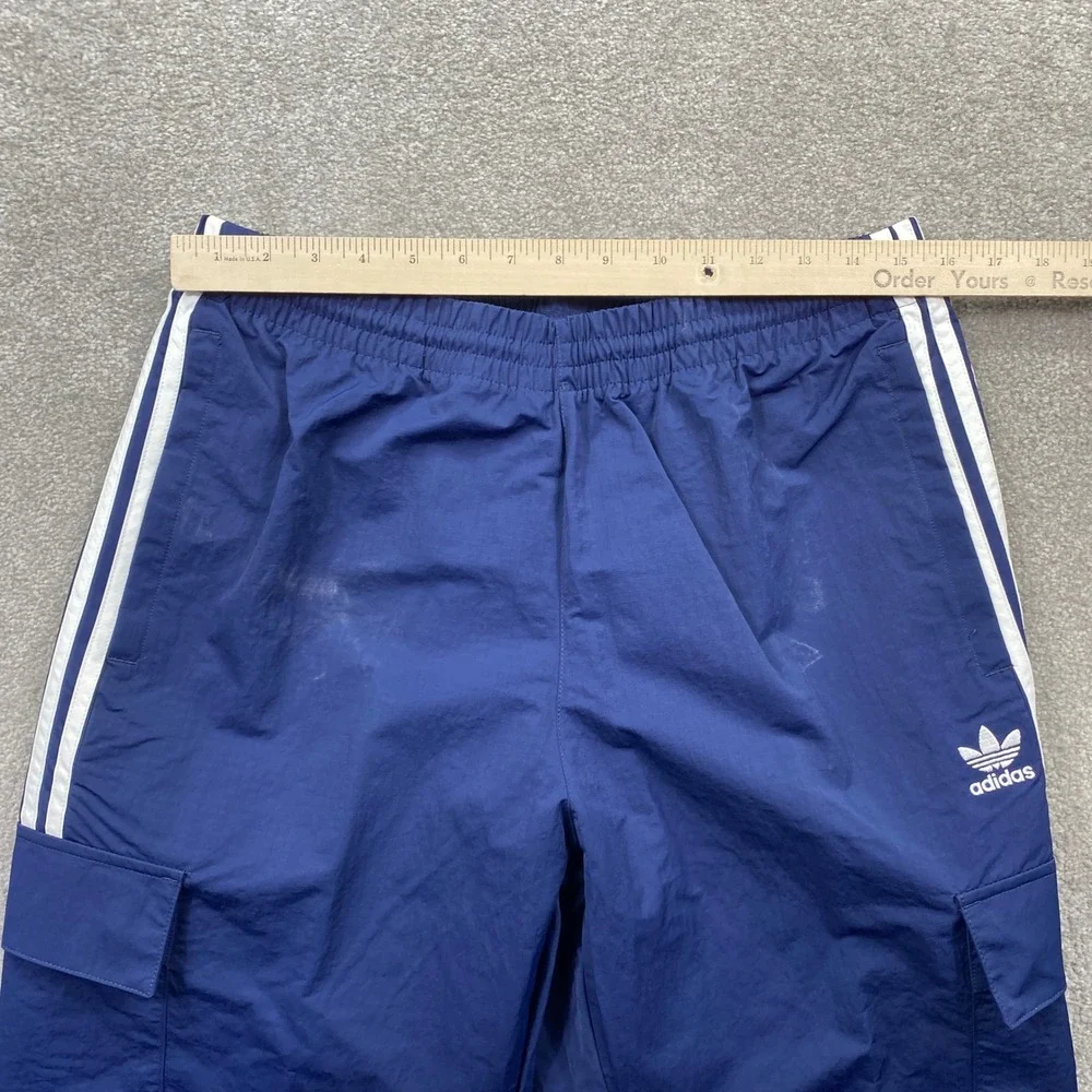 Adidas Originals 3S Cargo Pants Mens Medium Night Indigo Blue Ripstop HR3362 NWT
